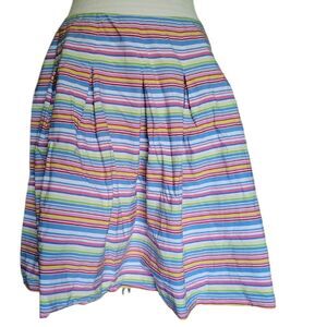 TALBOTS COLORFUL PASTEL RAINBOW&WHITE SKIRT - 14WP